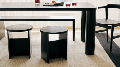 Field Stool, Black Oak