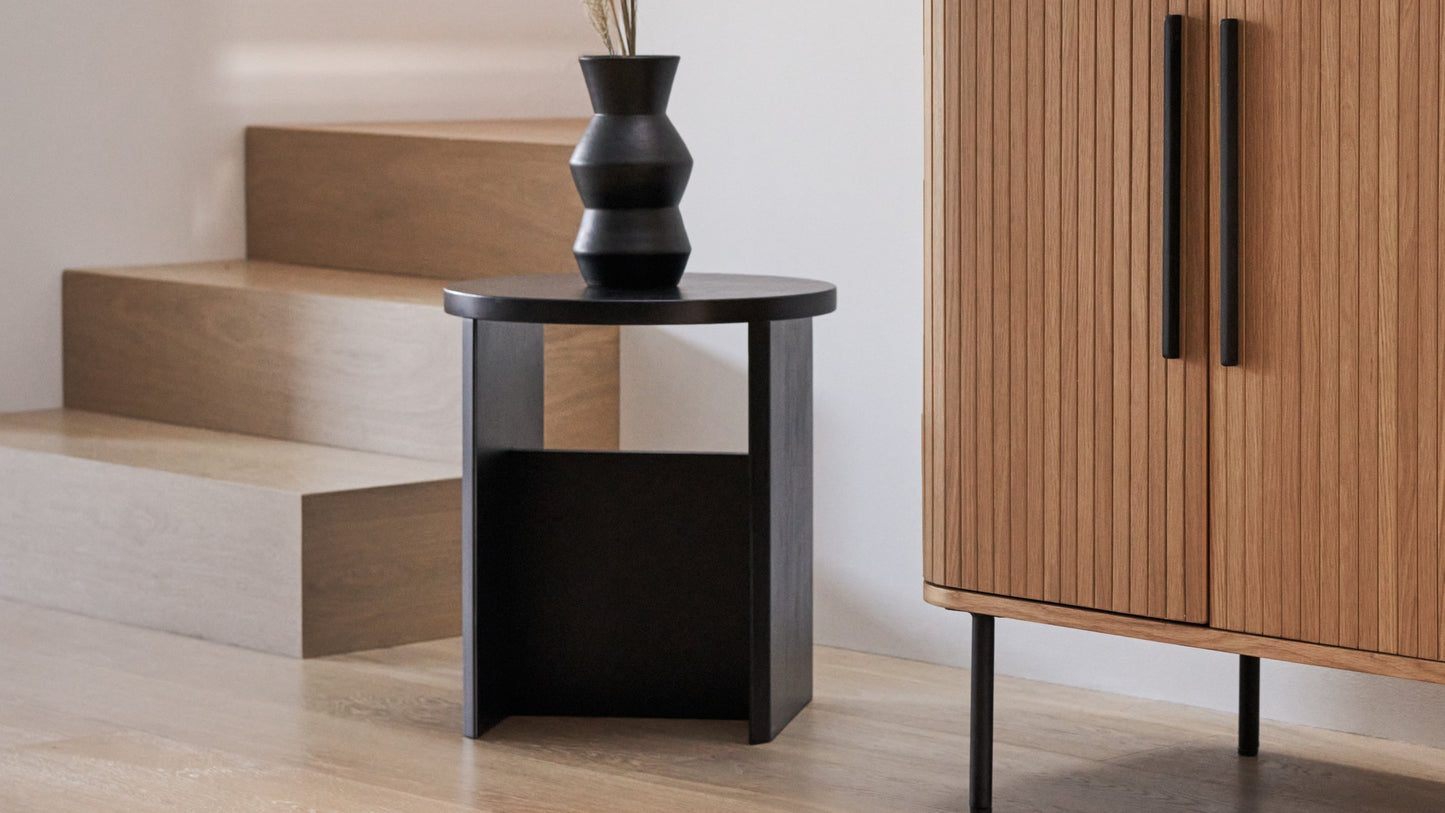 Field Stool, Black Oak