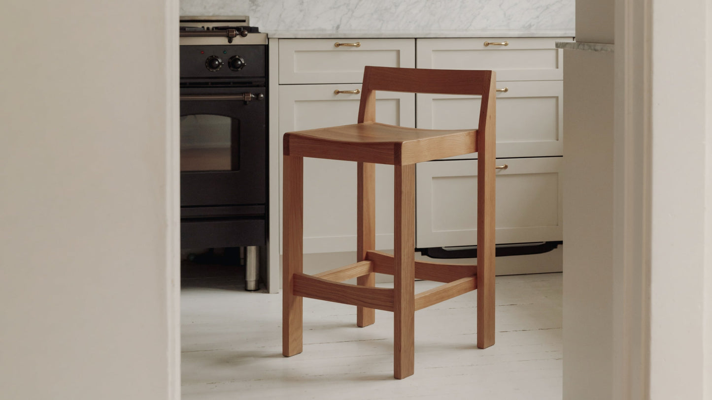 Plane Stool, Counter, American Walnut