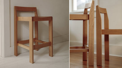 Plane Stool, Counter, American Walnut