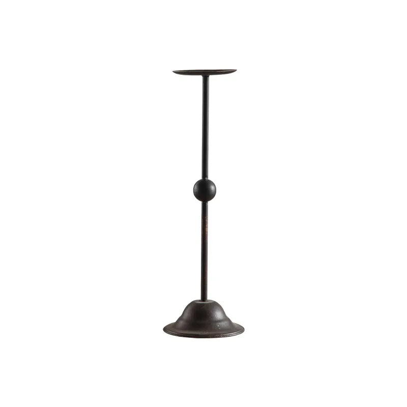 Tall Vintage Iron Candle Holders