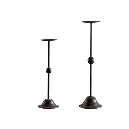 Tall Vintage Iron Candle Holders