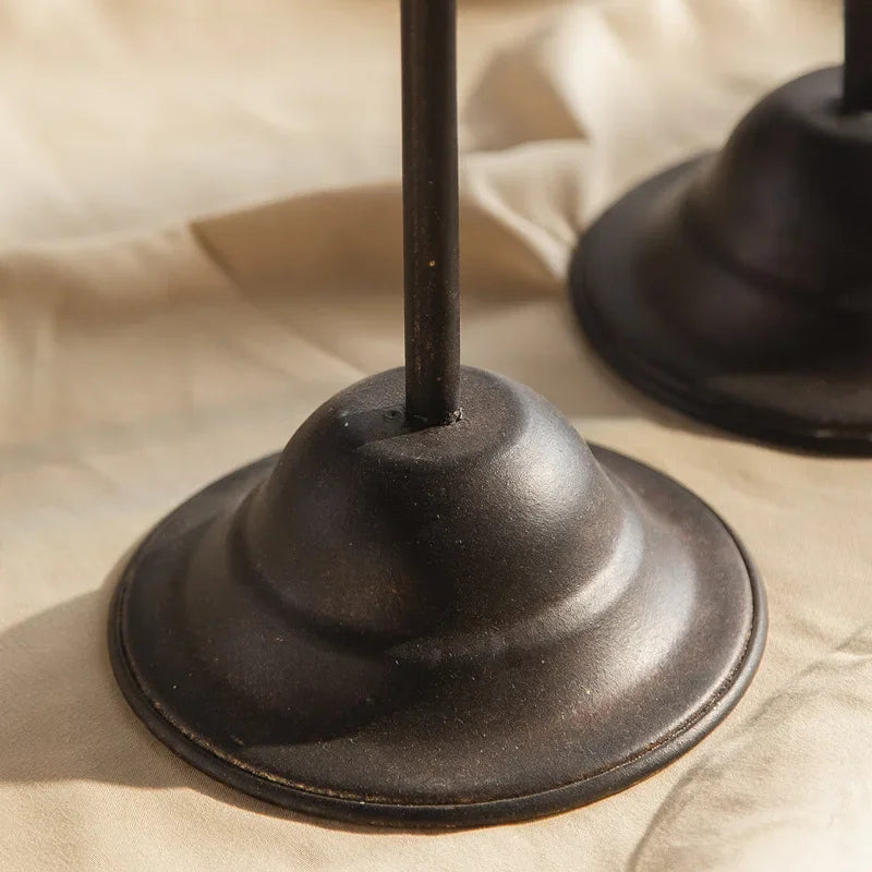 Tall Vintage Iron Candle Holders