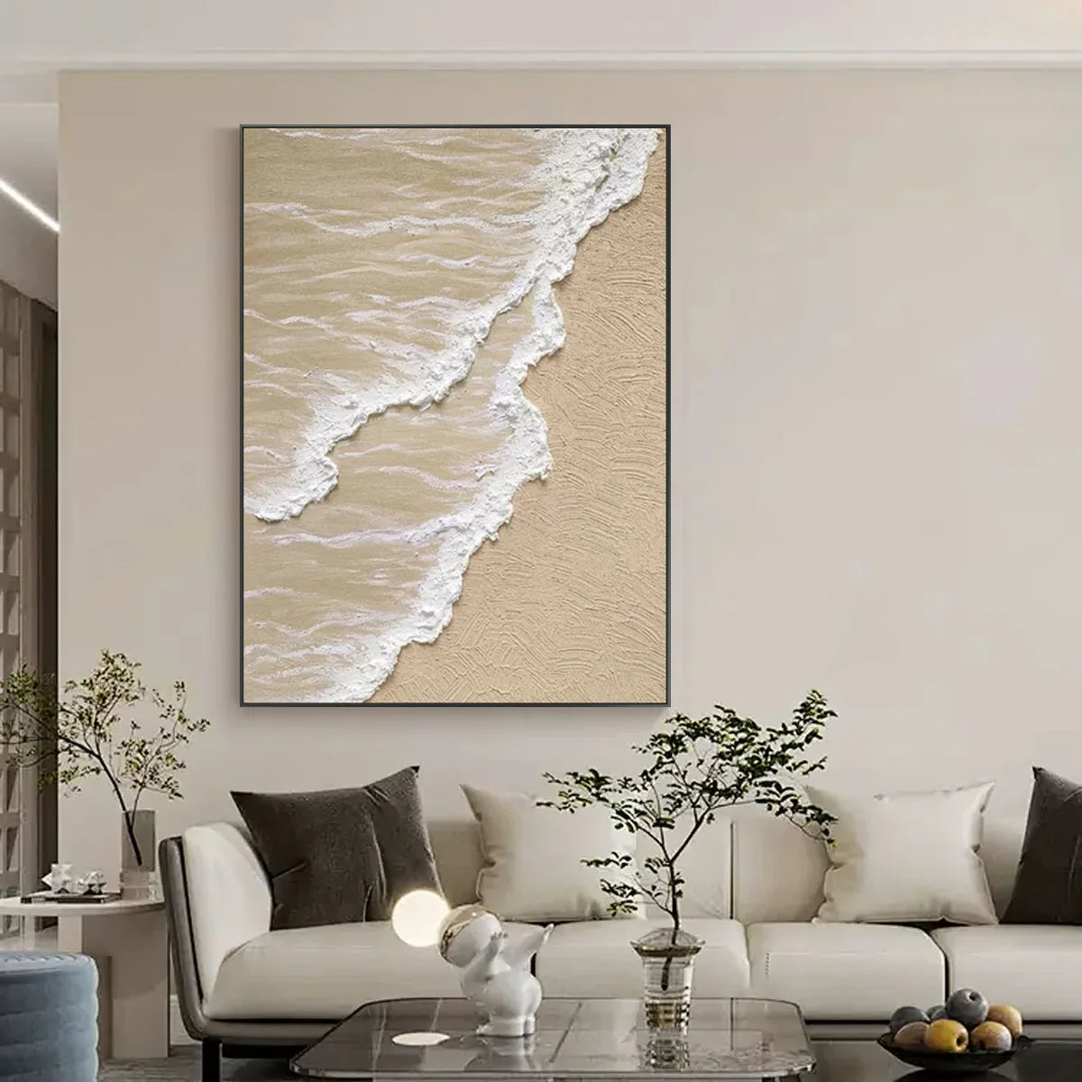 Textured Abstract Canvas Wall Art / Shoreline