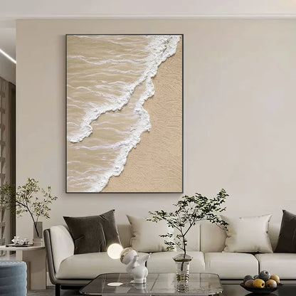Textured Abstract Canvas Wall Art / Shoreline