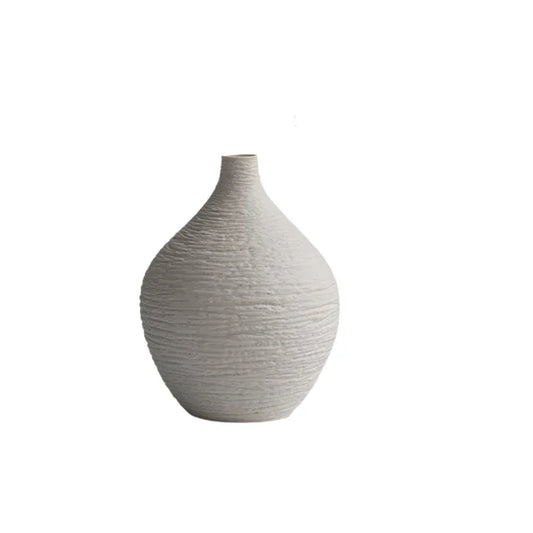 Emi Modern Ceramic Vase / White 15.5cm
