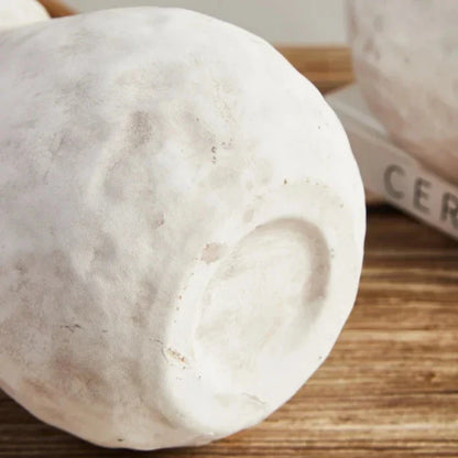 Alma Handmade Clay Vase / White