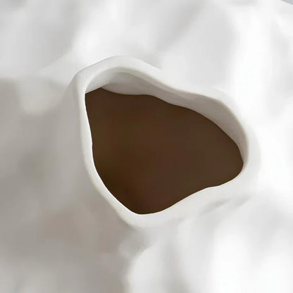 Asymmetric Ceramic Vase / White