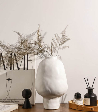 Sculptural Ceramic Vases / White