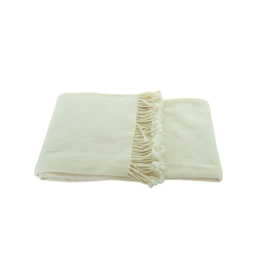 Fine Merino Wool Blanket / White