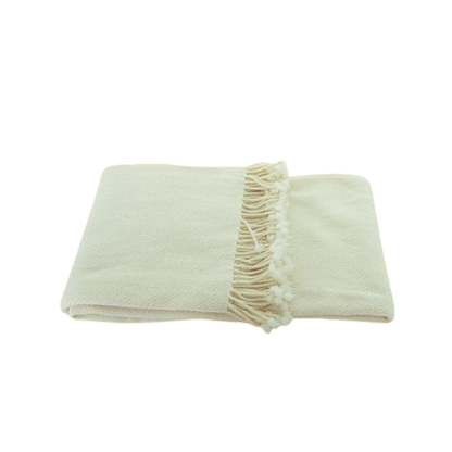 Fine Merino Wool Blanket / White