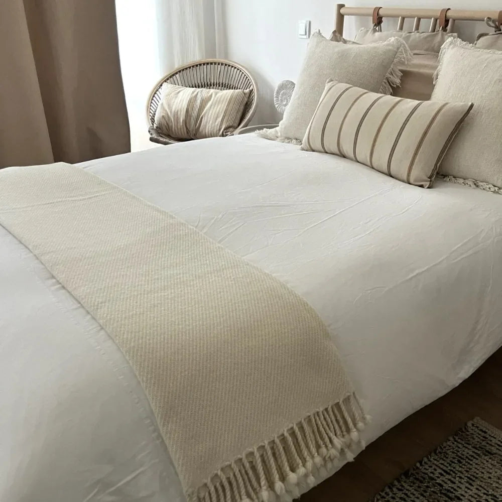 Fine Merino Wool Blanket / White