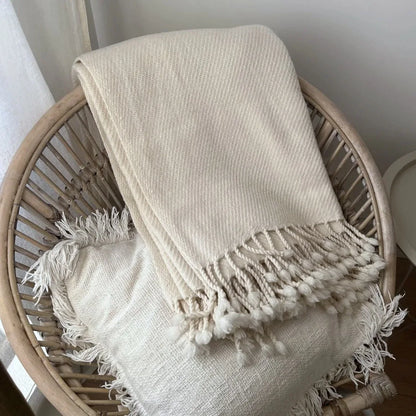 Fine Merino Wool Blanket / White