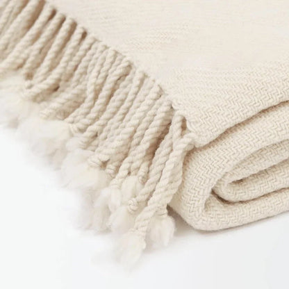 Fine Merino Wool Blanket / White