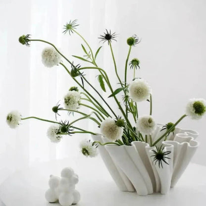 Fluted Decorative Centrepiece / White 13.5cm