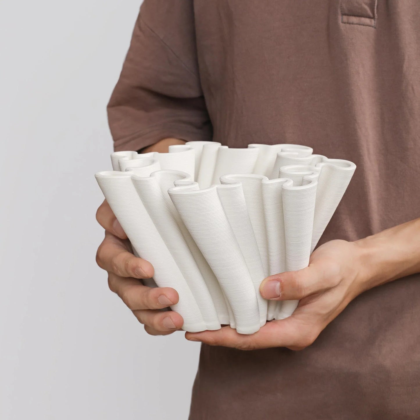 Fluted Decorative Centrepiece / White 13.5cm