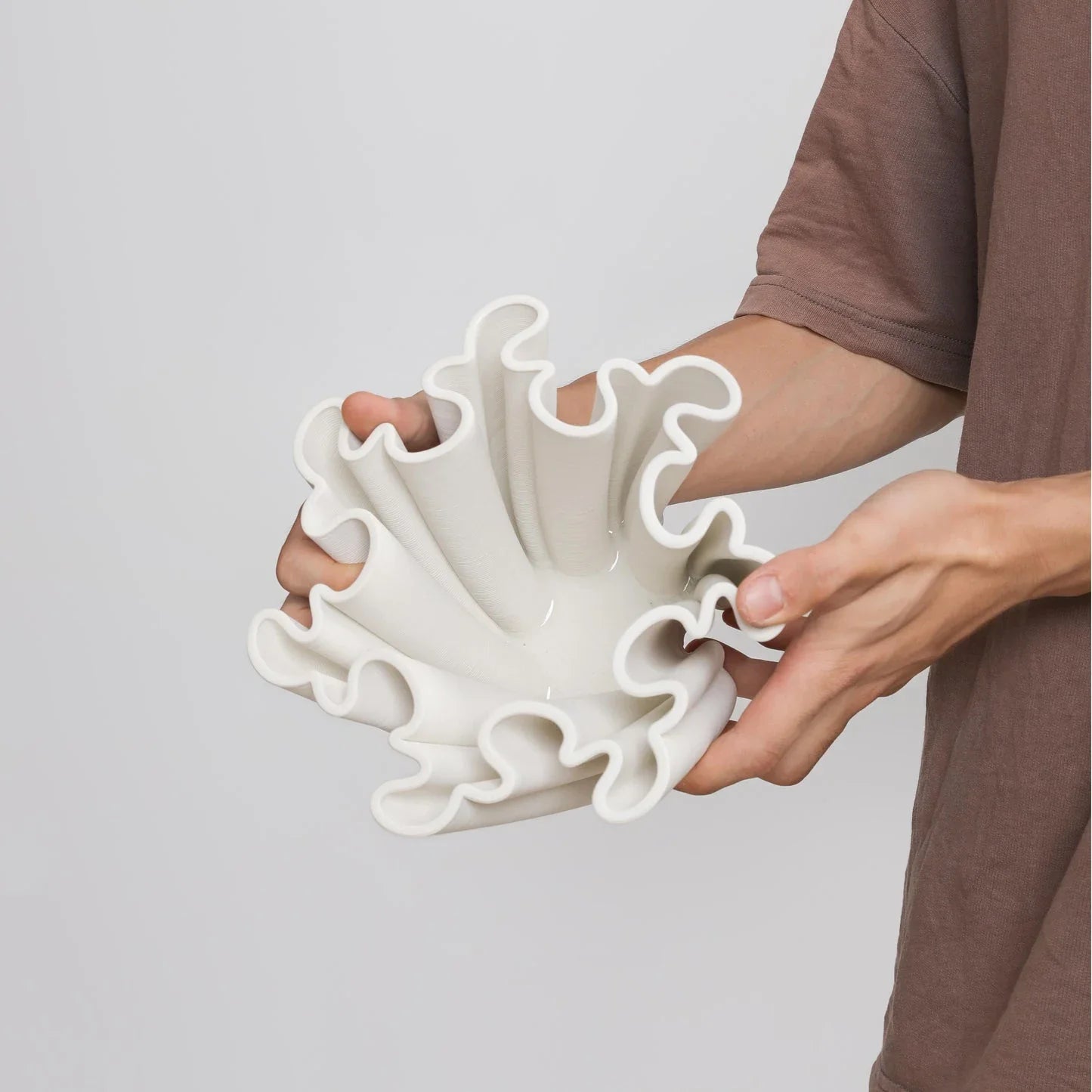 Fluted Decorative Centrepiece / White 13.5cm