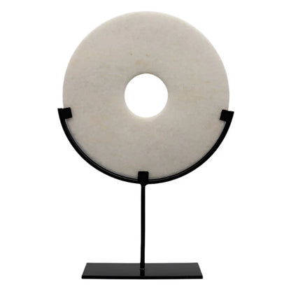 Marble Disc Ornament / White