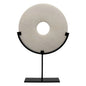 Marble Disc Ornament / White