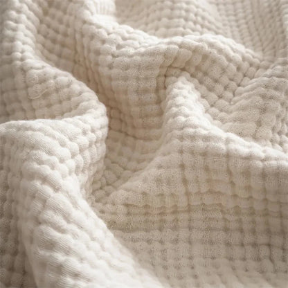 Nori Cotton Muslin Throw / White