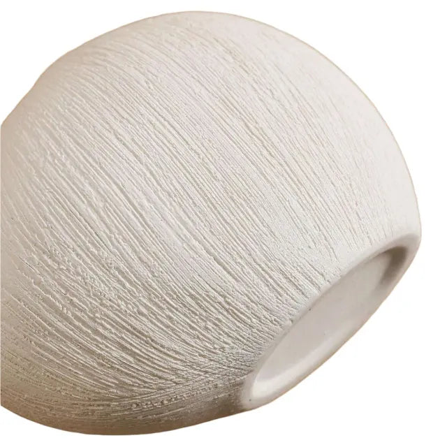 Textured Pebble Ceramic Vase / White