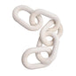 Handmade Wooden Chain Link Ornament/ White 55cm
