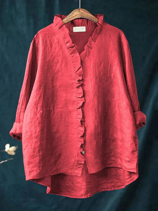 ARIANNA™|CAMICIA CON VOLANT