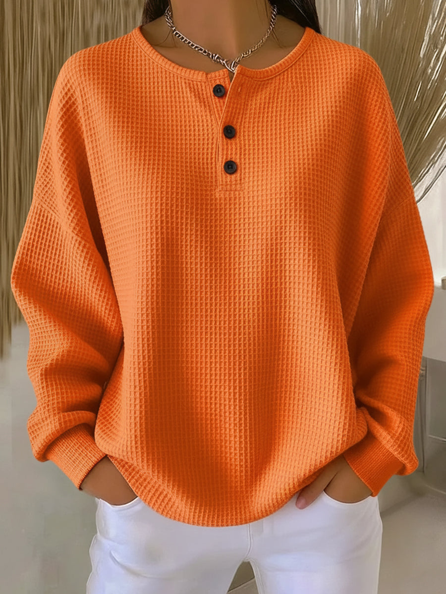 Snuvé™ - Ledig Rundhalset Sweatshirt