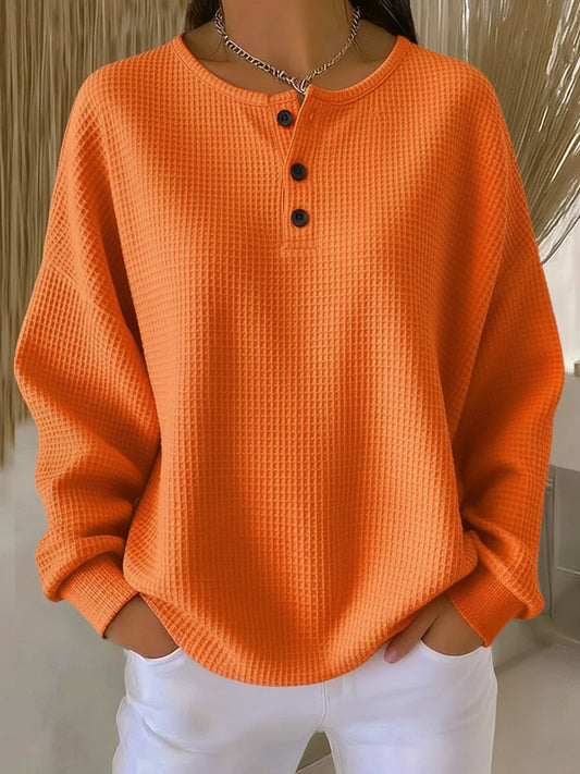 Snuvé™ - Ledig Rundhalset Sweatshirt