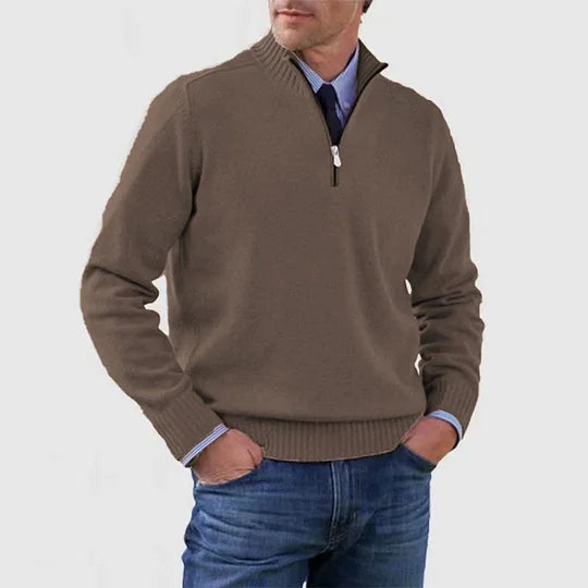 DERRICK™|MAGLIONE CON MEZZA ZIP