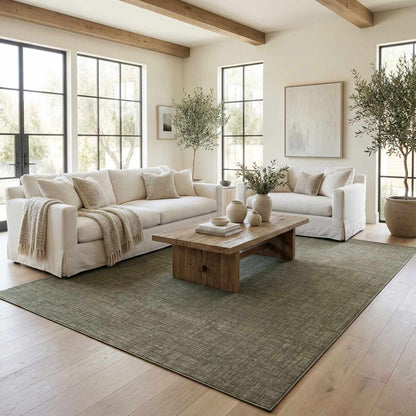Leanna Green Washable Area Rug