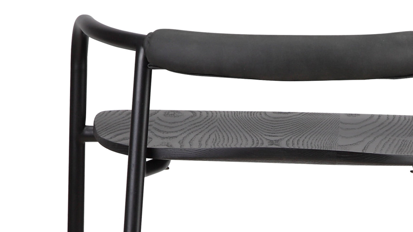 Slow Mornings Stool, Counter, Black/Black Metal